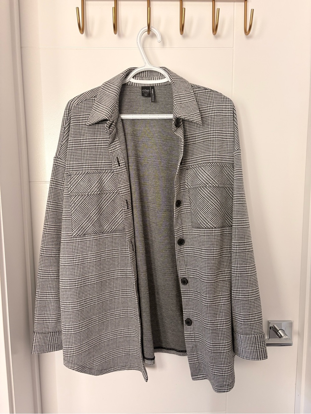 ICON Gray Checked Blazer Jacket